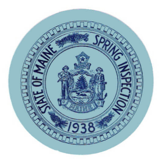 (image for) 1938 Maine SPRING INSPECTION sticker